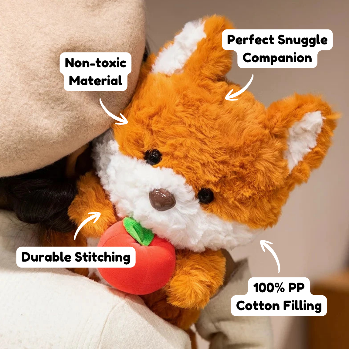 Kawaii Fox & Squirrel Chibi Plushies — image 3