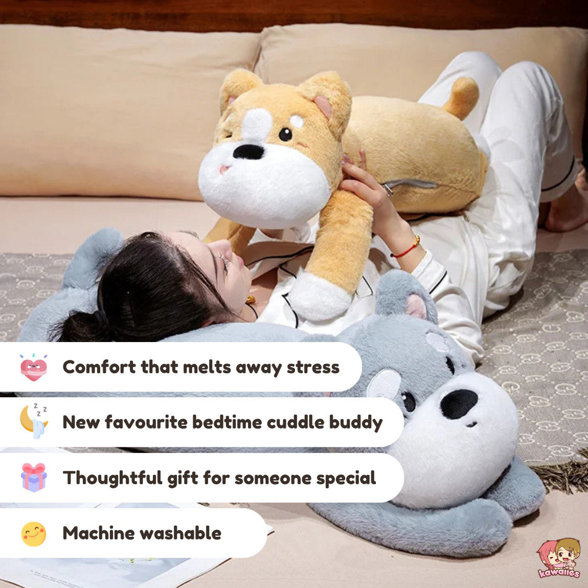 Sweet Laying Husky Dog Plush — image 3