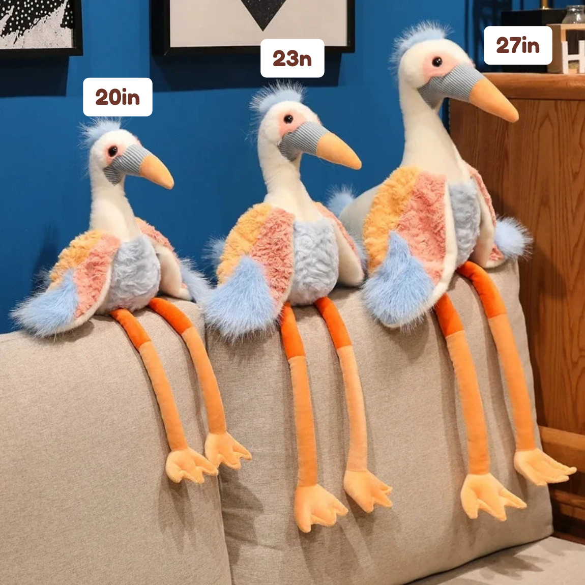 Peaches the Fluffy Crane Plush — image 3