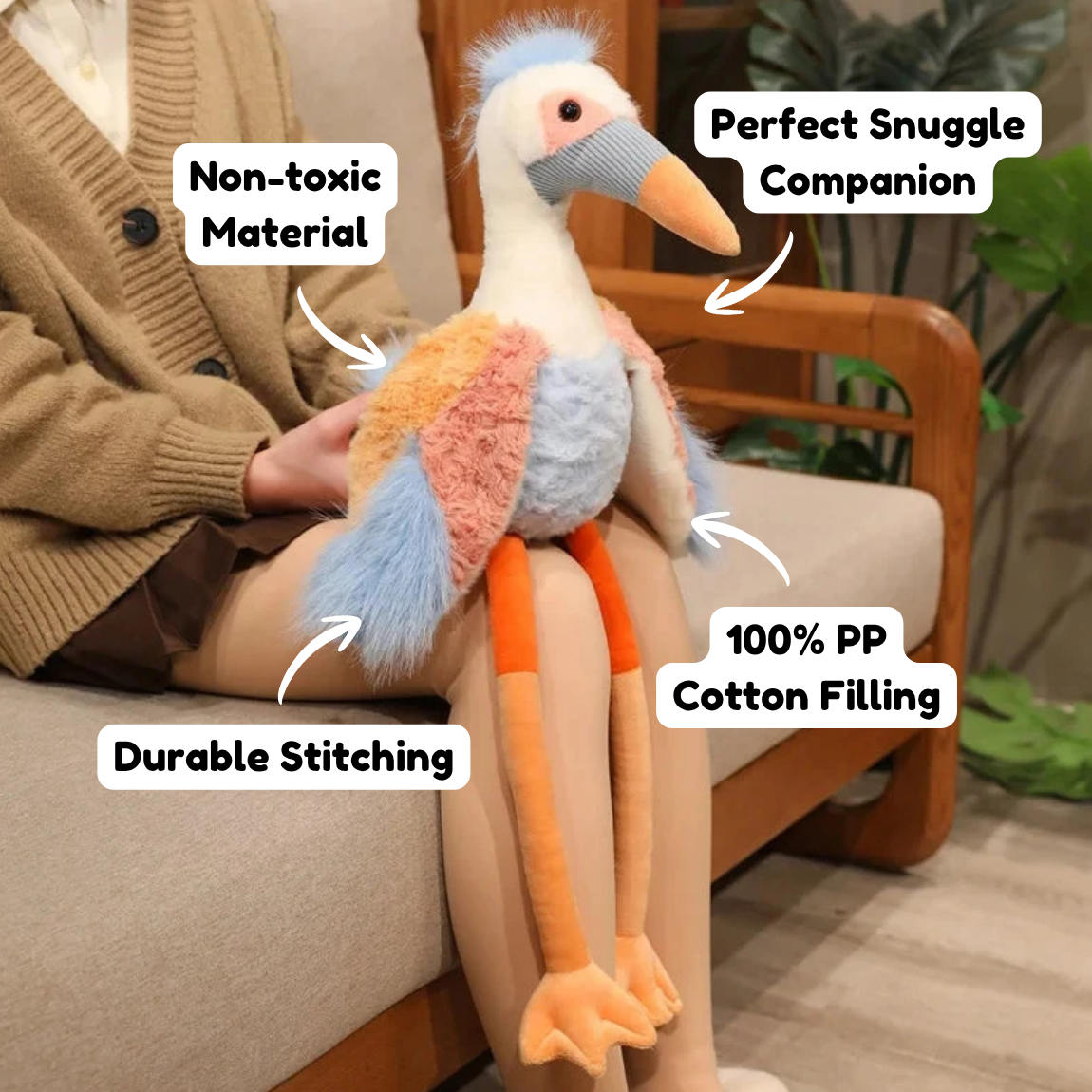 Peaches the Fluffy Crane Plush — image 4