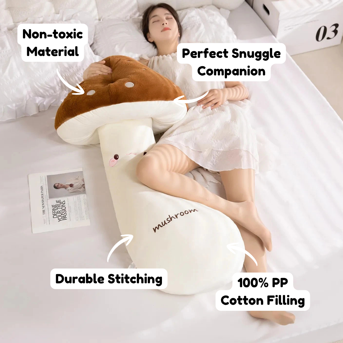Mushie the Long Snuggly Kawaii Mushroom Plushies — image 3