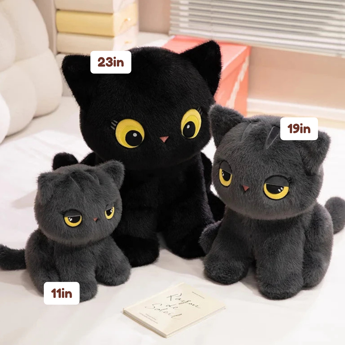 Luna & Misty the Fluffy Sitting Cat Plushies — image 3