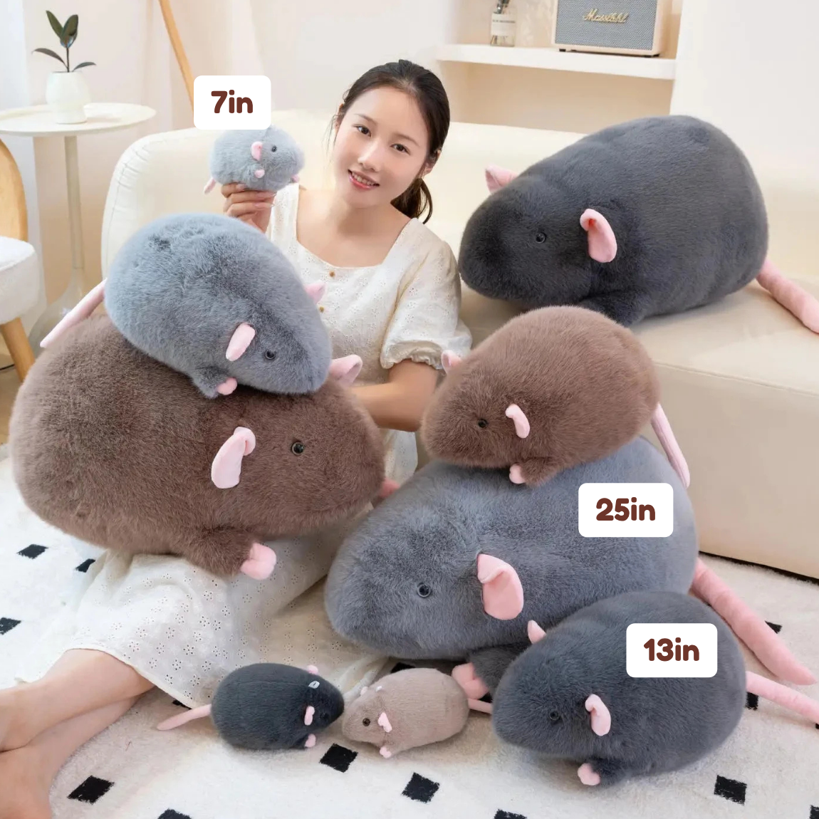Kawaii Giant Mouse Rat Plushies — image 3