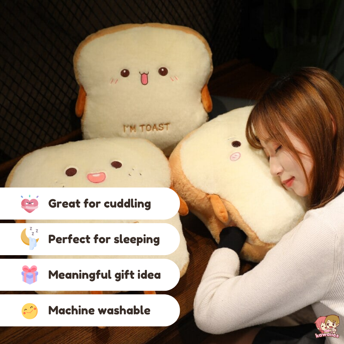 Fluffy Toastie Bread Hand Warmer Plushies — image 4