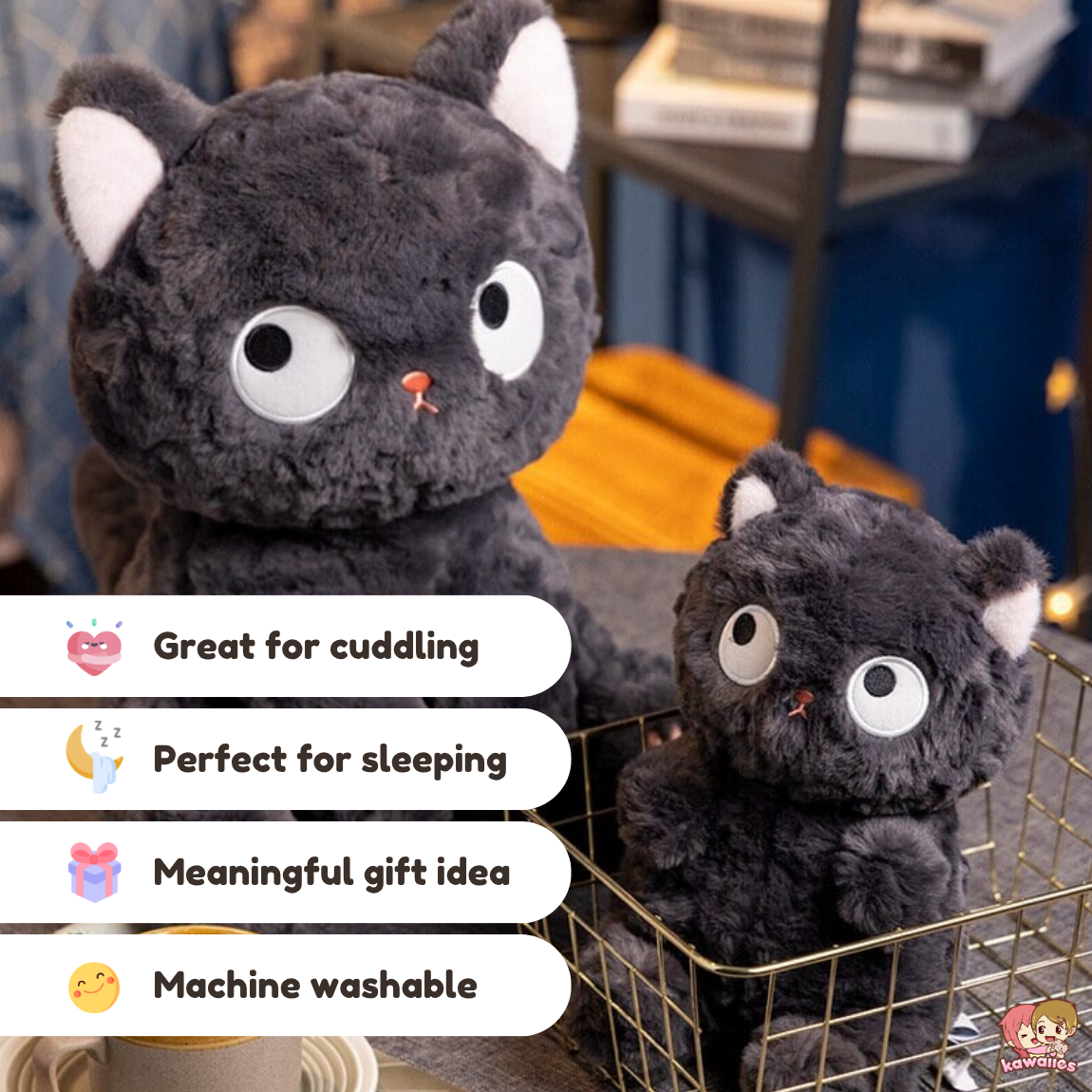 Jiji the Cute Fluffy Black Cat Plushie | Limited stock — image 3