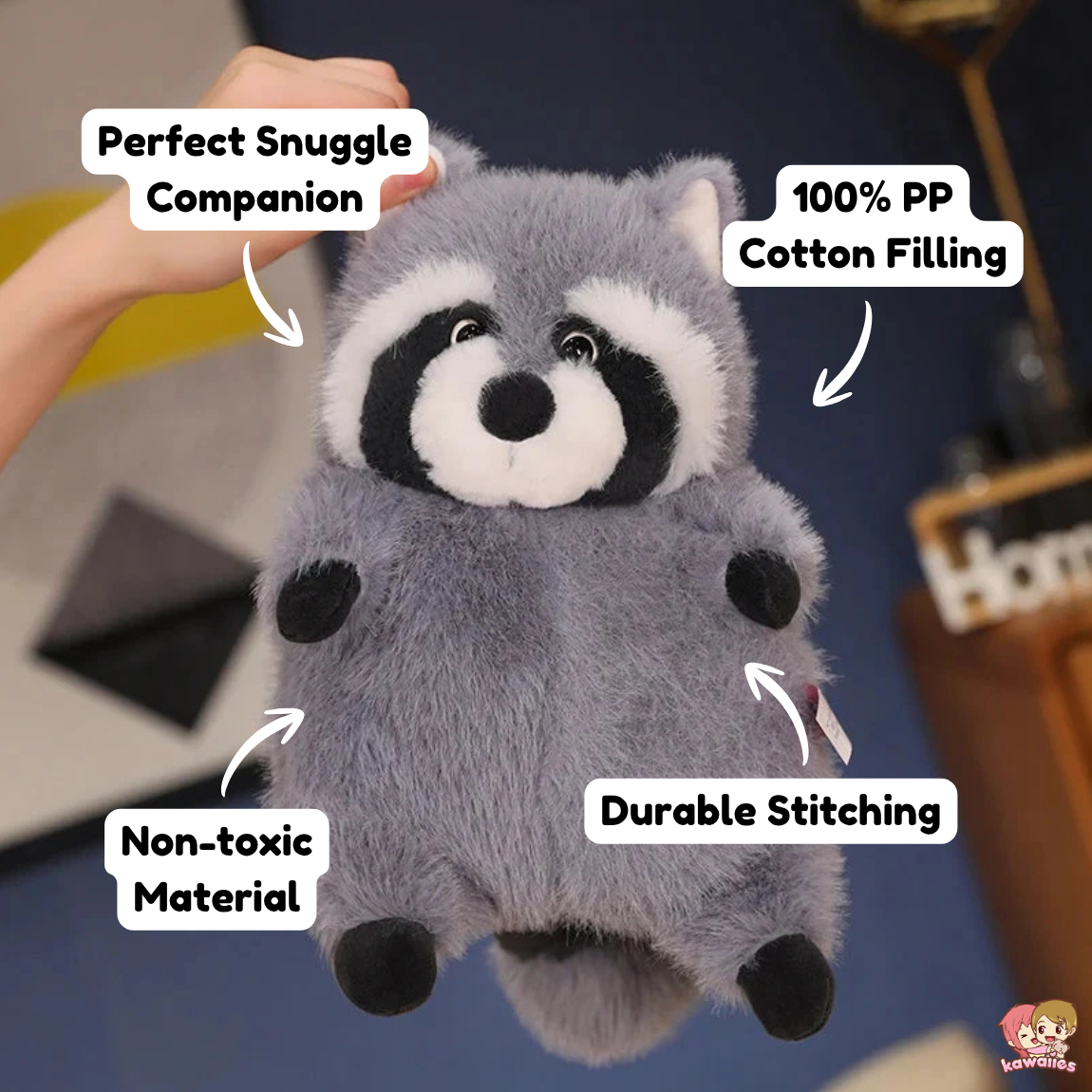 Peanut the Chubby Raccoon Plushie — image 4