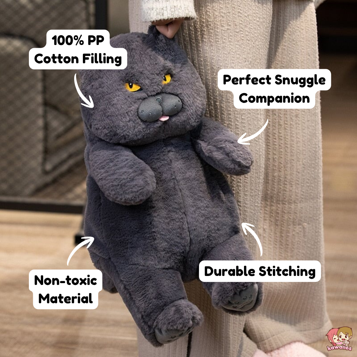 Poe the Grumpy Cat Plushie — image 4