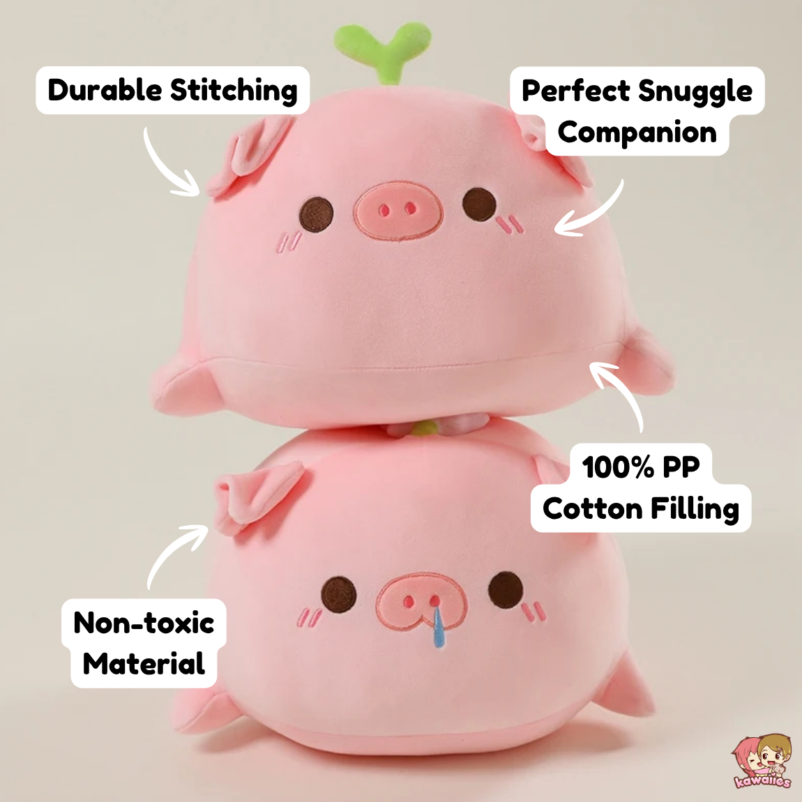 Pip & Poppy the Kawaii Pig Plushies — image 3