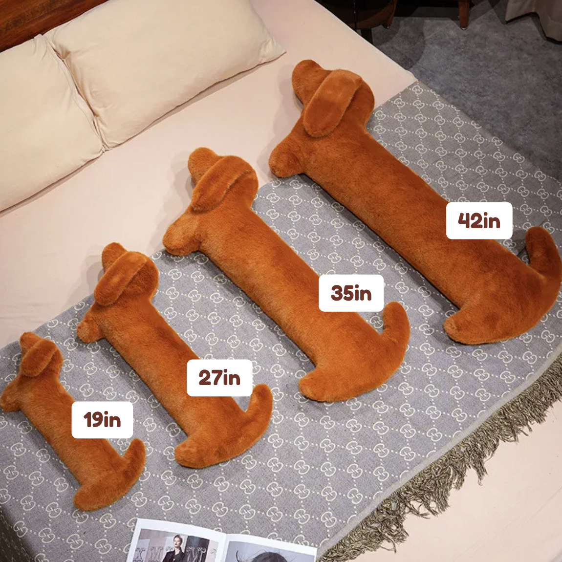 Long Snuggle Dachshund Sausage Dog Plushie — image 3