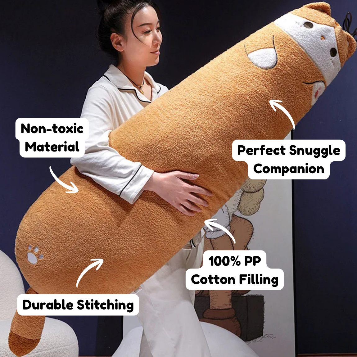 Fat Cat Body Pillow Plush — image 3