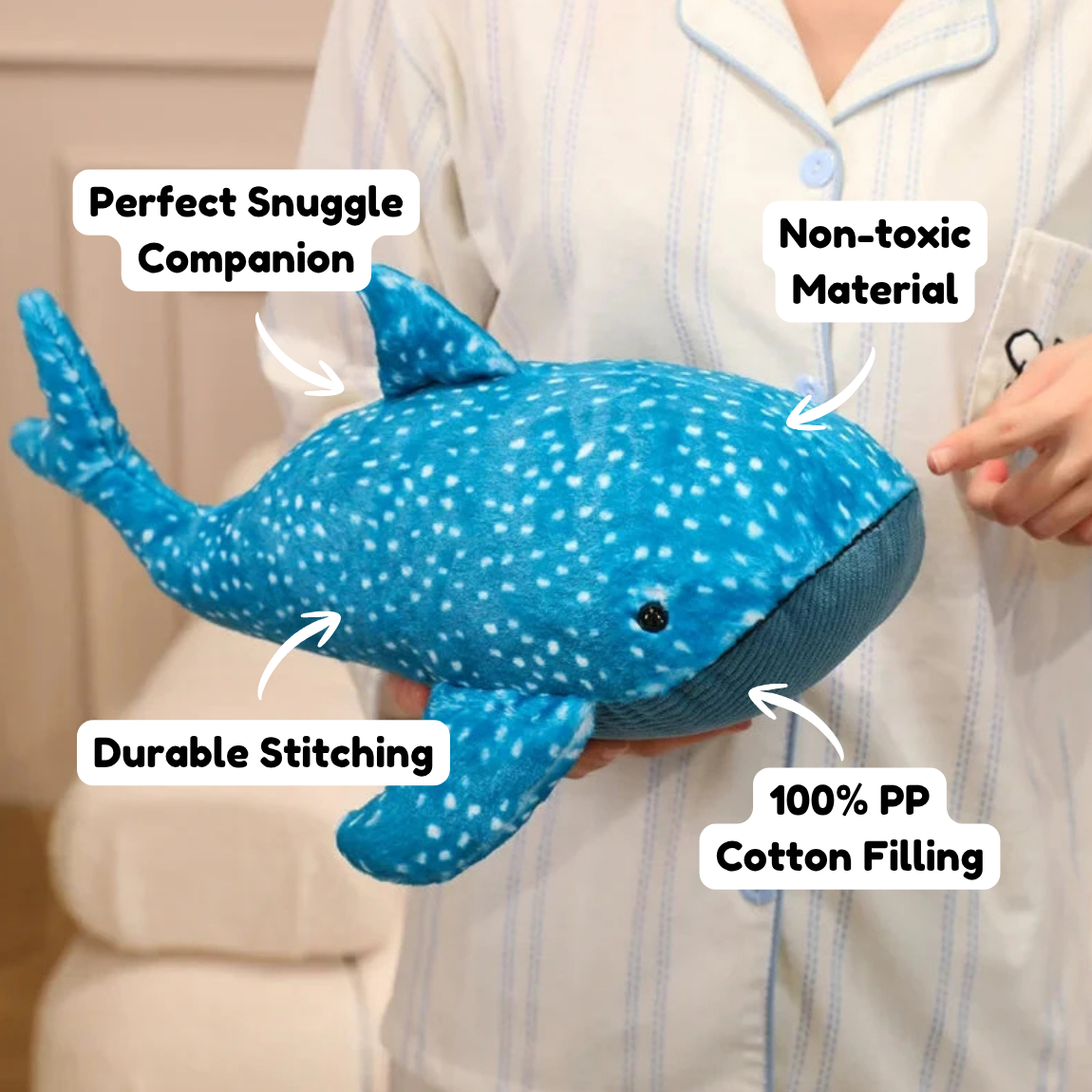 Whalo the Gentle Giant Whale Shark Plushie — image 4