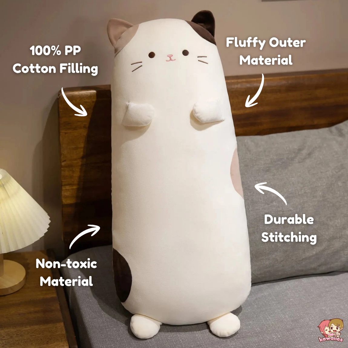 Mochi the Long Snuggly Spotted Cat Plush — image 3