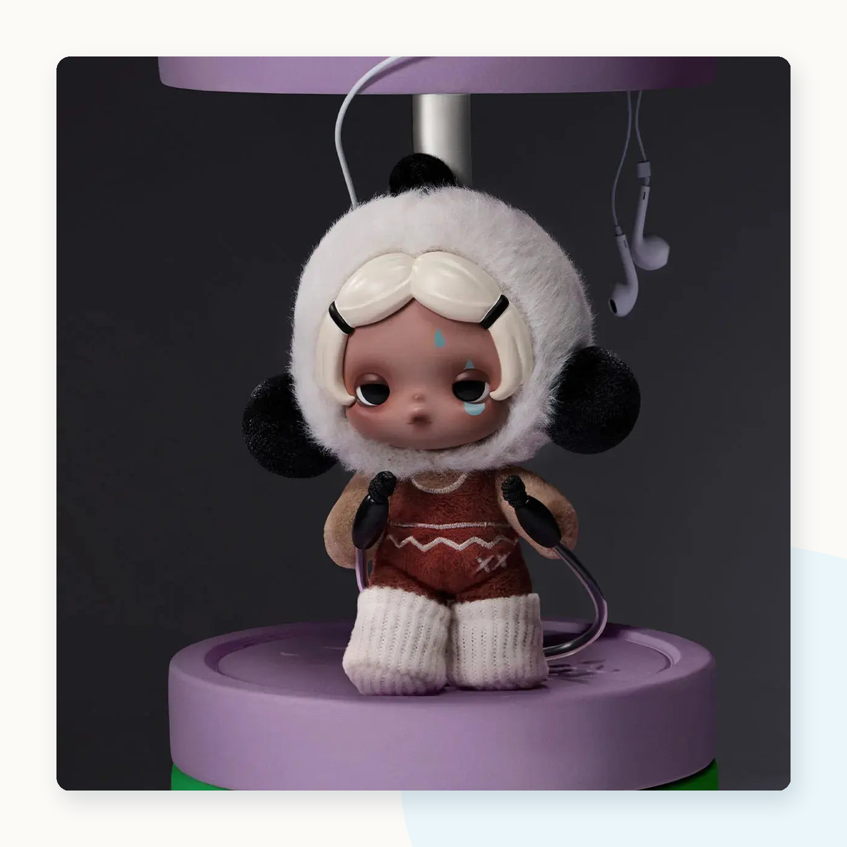 POP MART SKULLPANDA Off Mode Series Plush Pendant Blindbox - detail