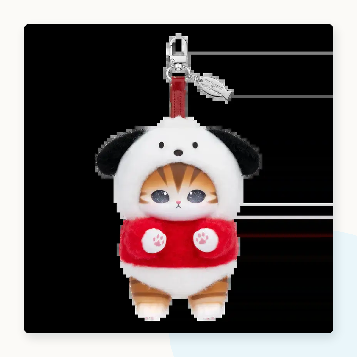 Mofusand X Sanrio Kiramekko Fluffy Kittens Vinyl Keychain Blind Box - detail