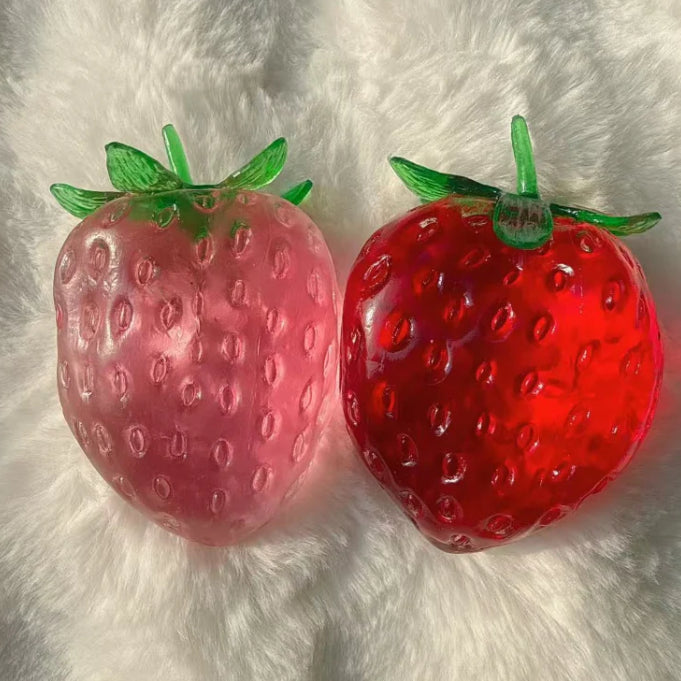 Strawberry Shape Vaseline Base Handmade Stress Ball – product image 3