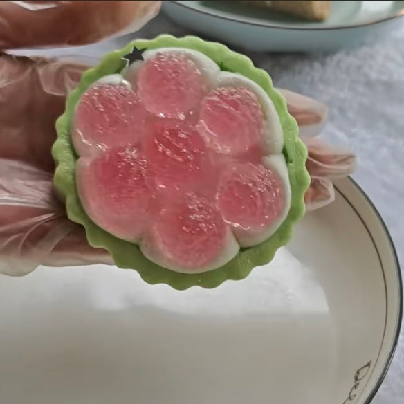 Transparent Strawberry Tart Taba Squishy Toy – product image 7
