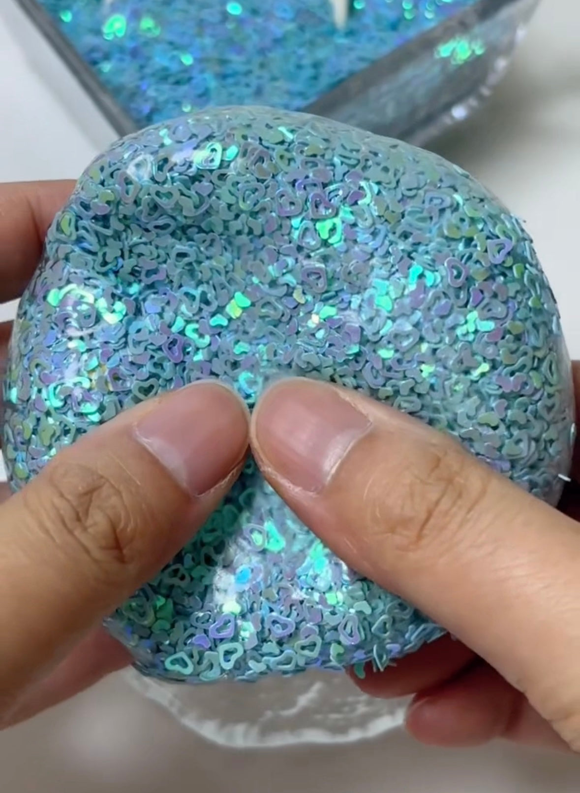 Blue Heart Handmade Stress Ball – product image 2