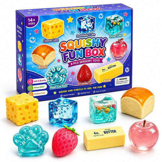 Maltose Squishy Bundle Pack — 8-Piece Stress Relief Gift Set