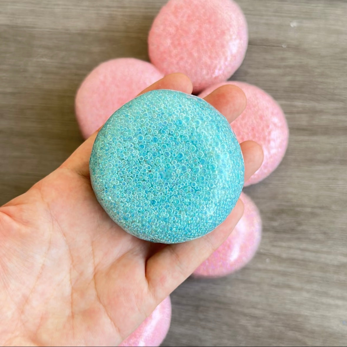 Pink & Blue Handmade Stress Ball – product image 3