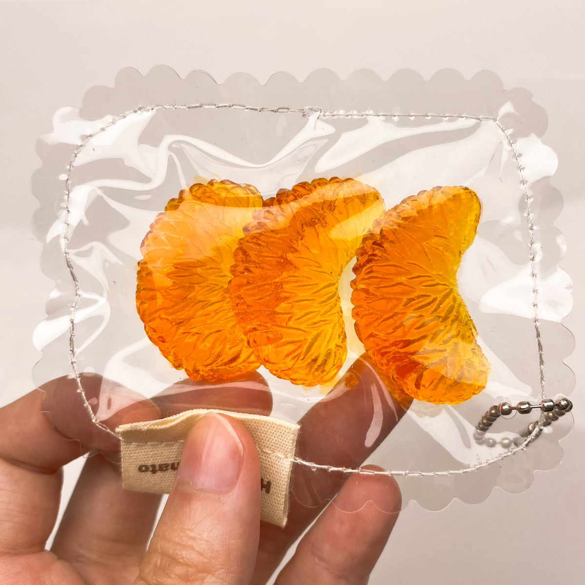 3pcs Handmade Transparent Mini Orange Taba Squishy Toy – product image 3