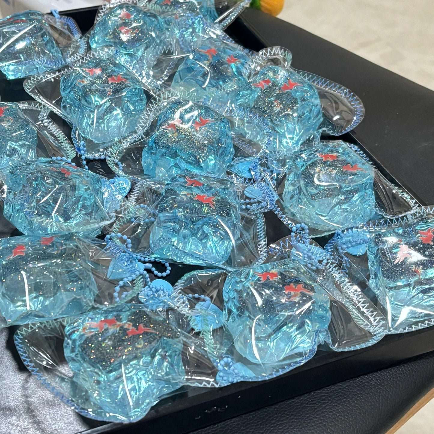 Transparent  Blue Goldfish Ice Cube Taba Squishy Toy – product image 3