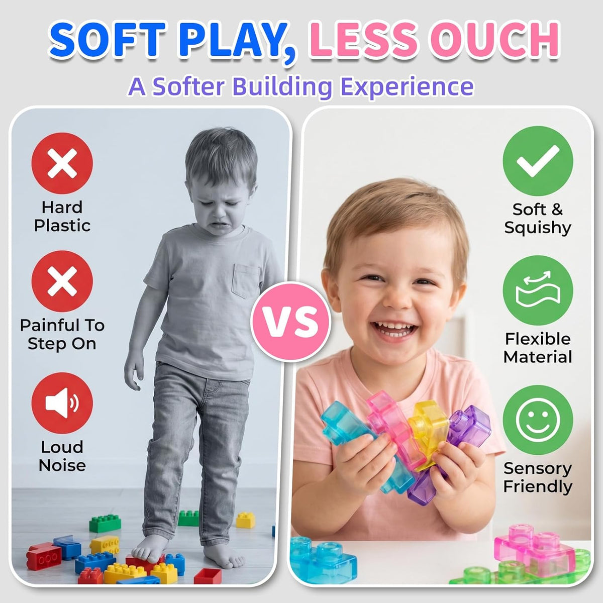 40-Piece Gummy Squishy Building Blocks