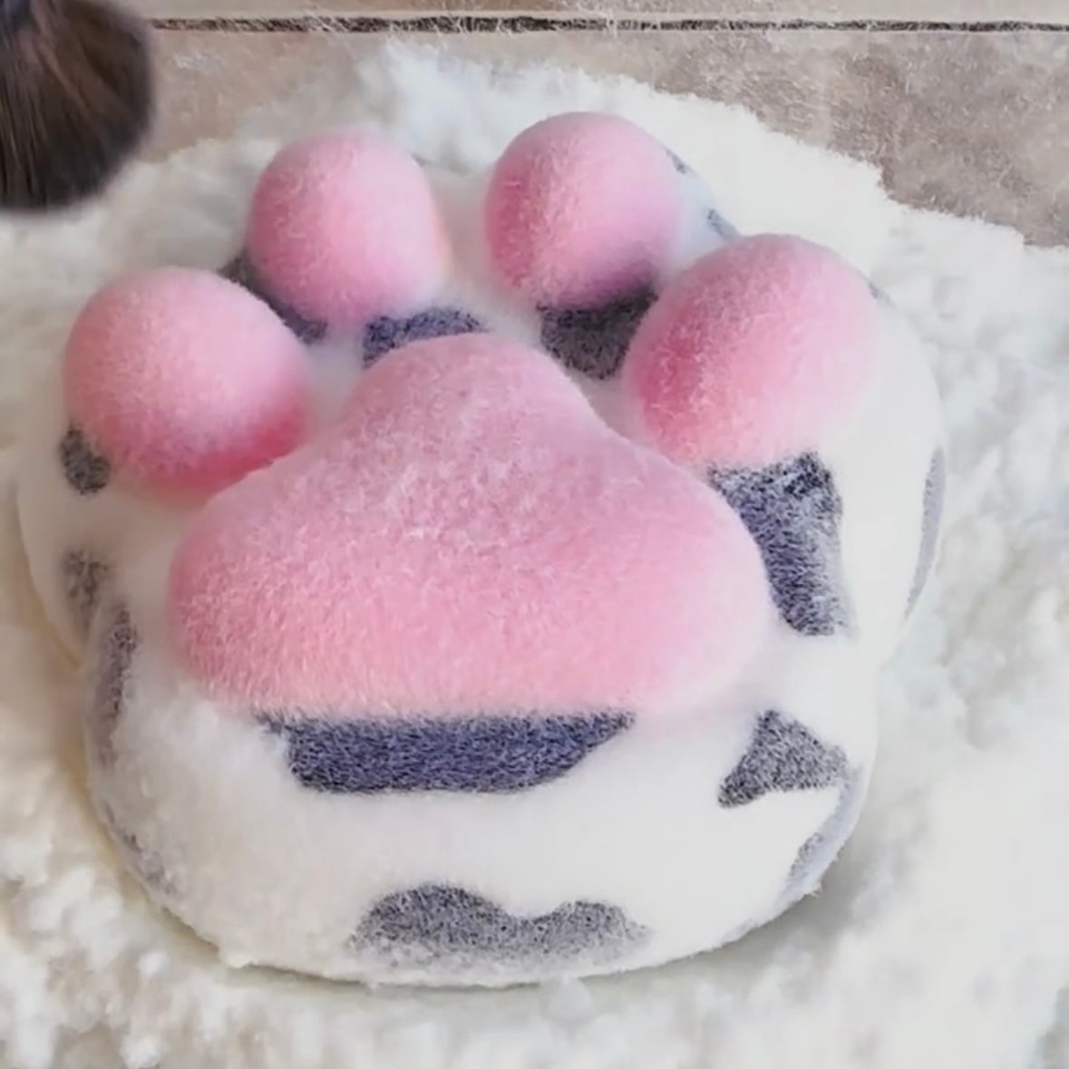 800g Large Handmade Pink Cat’s Paw with Dot Taba Squishy Toy – product image 3