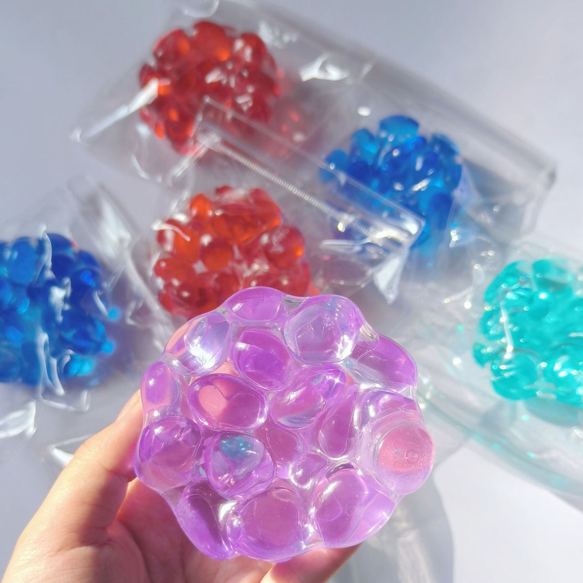 Handmade Stress Balls — Green / Purple / Blue – product image 3
