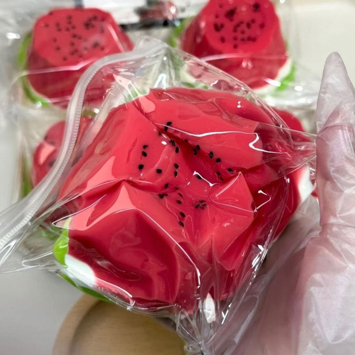 Handmade Watermelon Pudding Stress Relief Squishy Toy - Christmas Series – product image 2