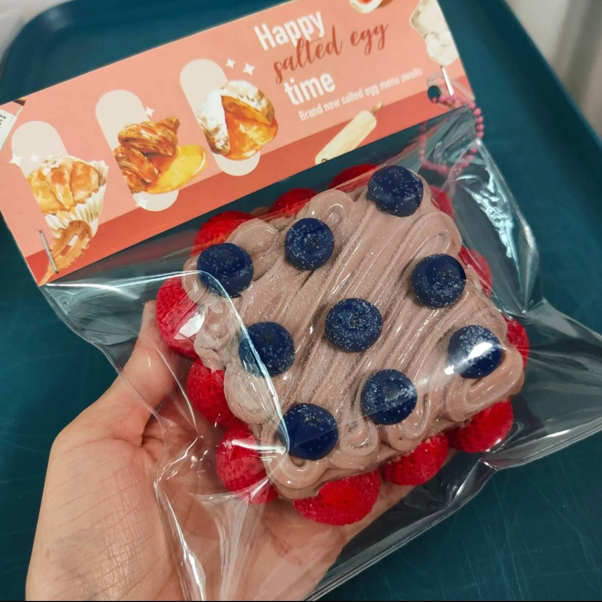 Handmade Silicone Dessert Stress Relief Squishy Toy — Square Cake - 240g / Round Cake - 150g – product image 5