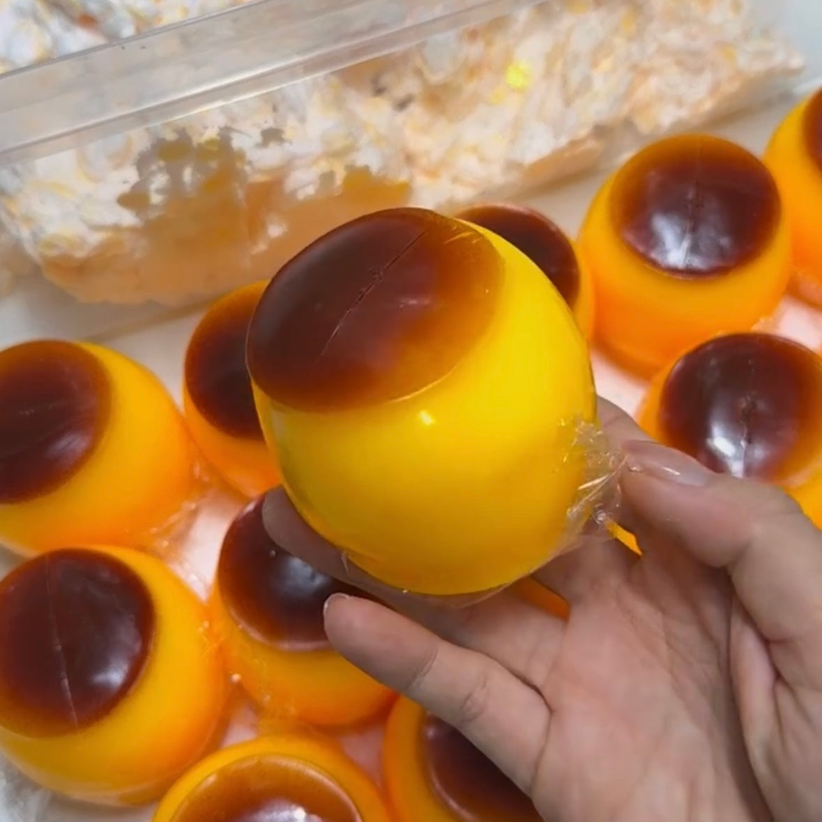 Crunchy Egg Pudding Stress Ball Squishy Bead & Clay Base Stress Relief Decompression Toy – product image 2