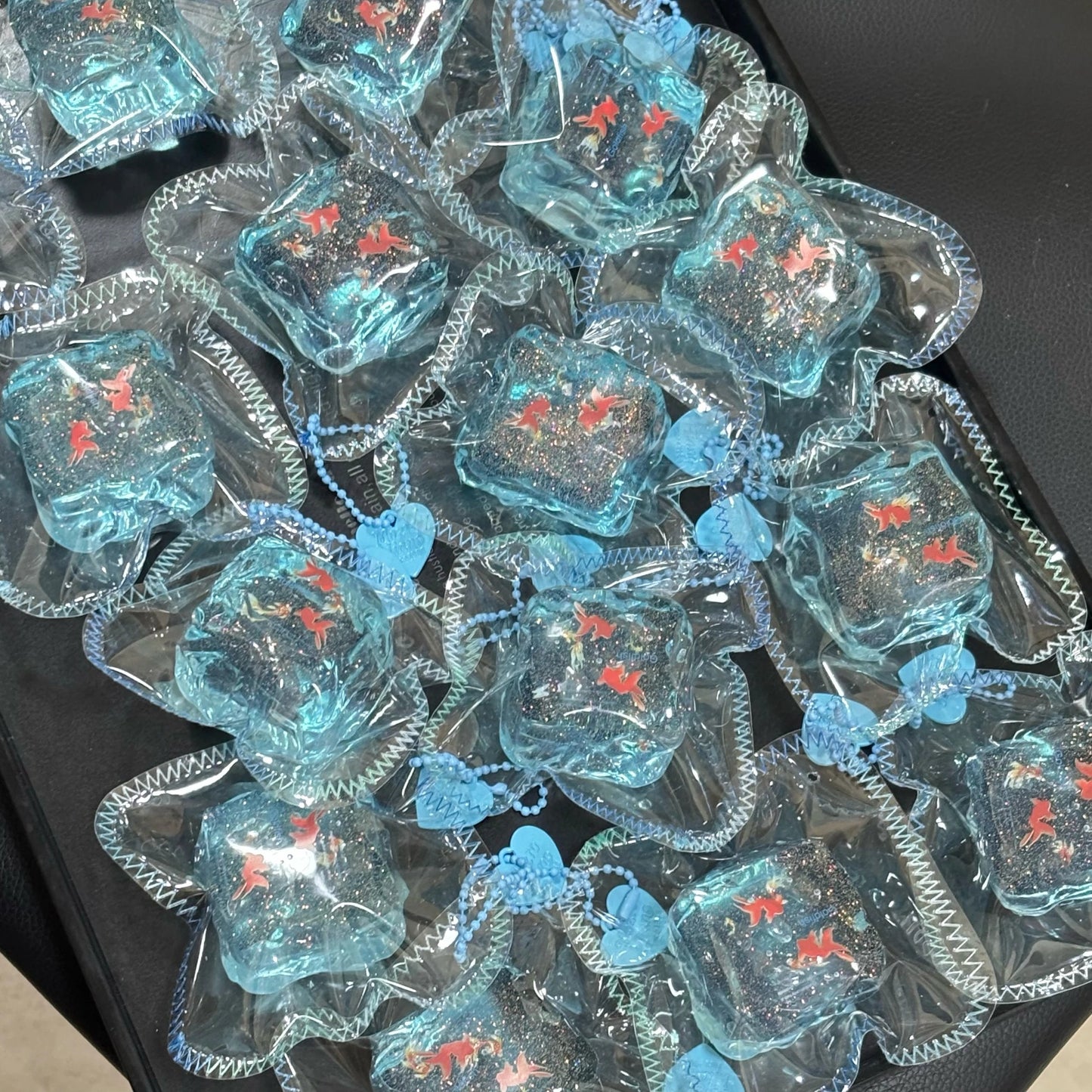 Transparent  Blue Goldfish Ice Cube Taba Squishy Toy – product image 5