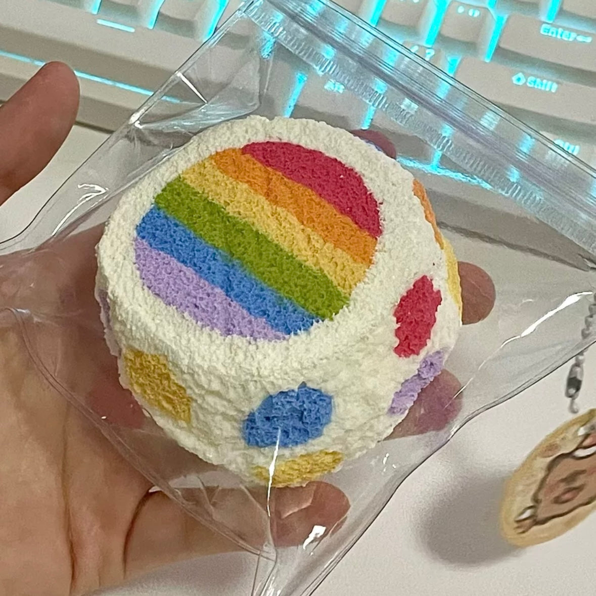 Handmade Rainbow Toast Taba Squishy Toy – product image 3