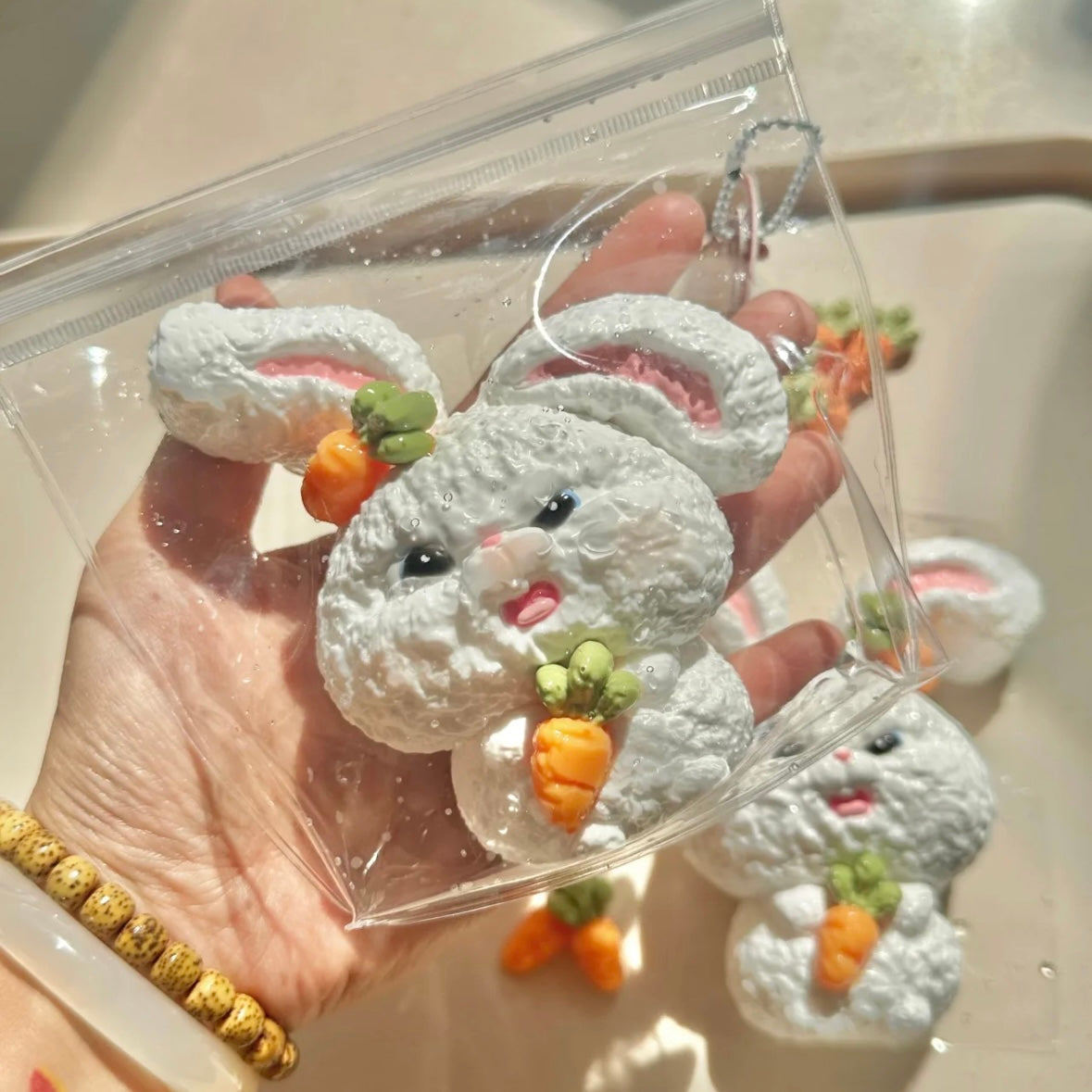 Rabbit Bunny Snowball Taba Squishy Toy – product image 5