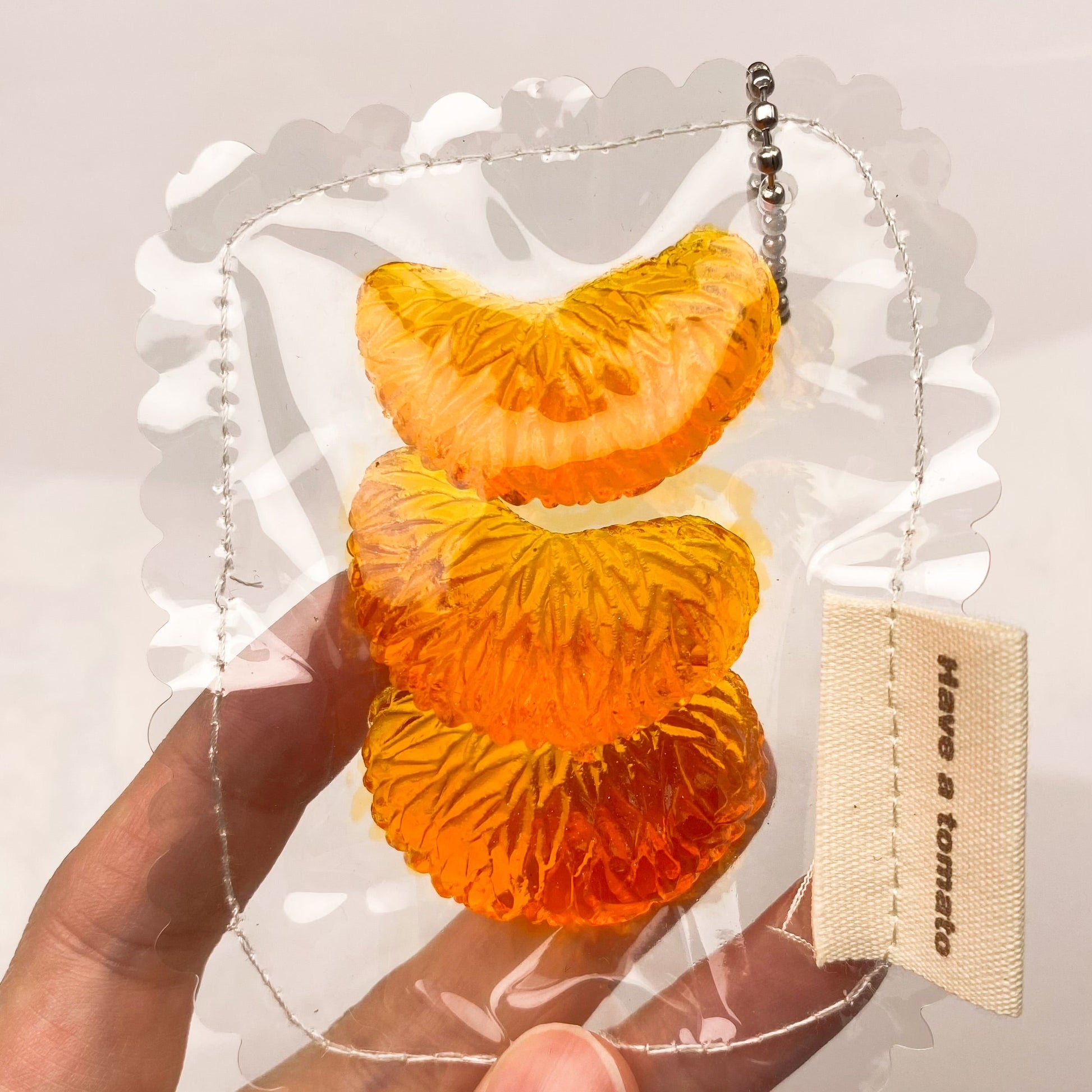 3pcs Handmade Transparent Mini Orange Taba Squishy Toy – product image 2