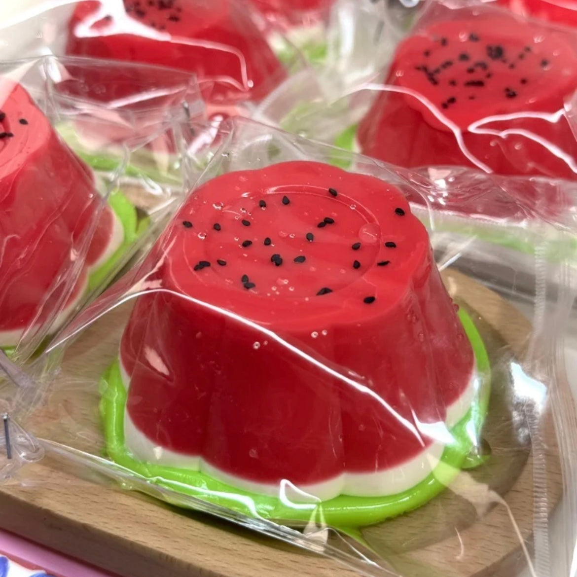 Handmade Watermelon Pudding Stress Relief Squishy Toy - Christmas Series – product image 4