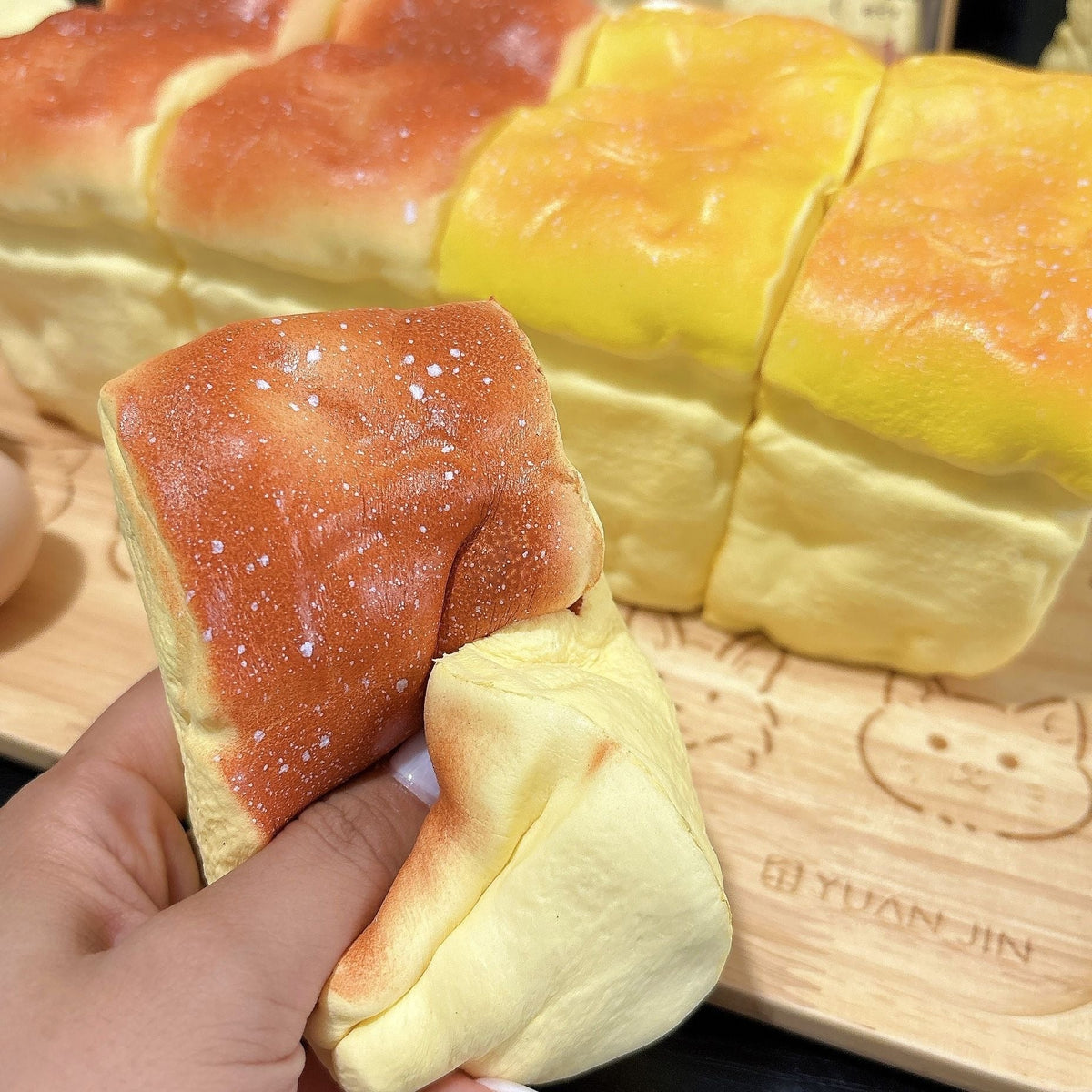 Custard Bread Slow-Rising Squishy – Honey Yellow, Caramel Brown & 2-Color Set