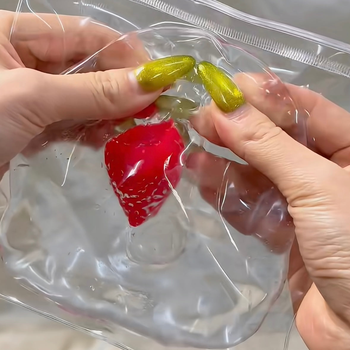 Strawberry Mochi / Mango Mochi / Green Watermelon Mochi Vaseline Stress Ball Squishy Stress Relief Decompression Toy – product image 5