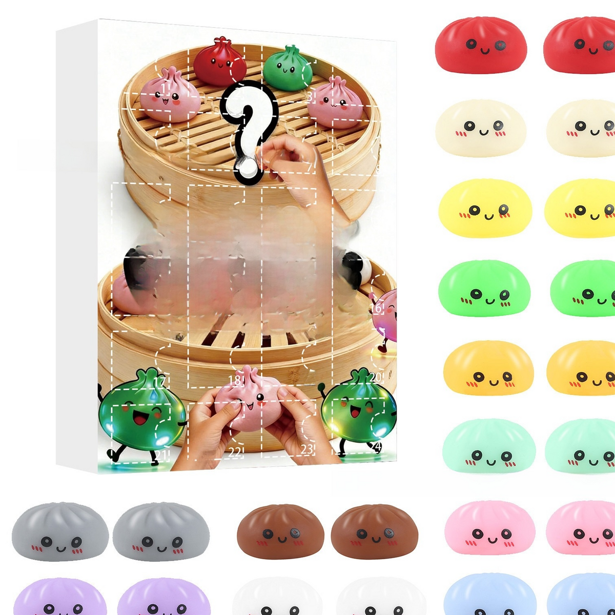Steamed Bun Squishy Fidget Toy Set – product image 18