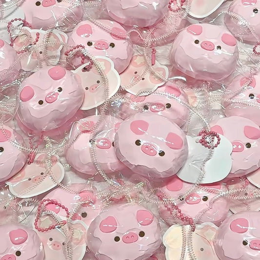Handmade Pink Pig Taba Squishy Toy — 1pc / 2pcs