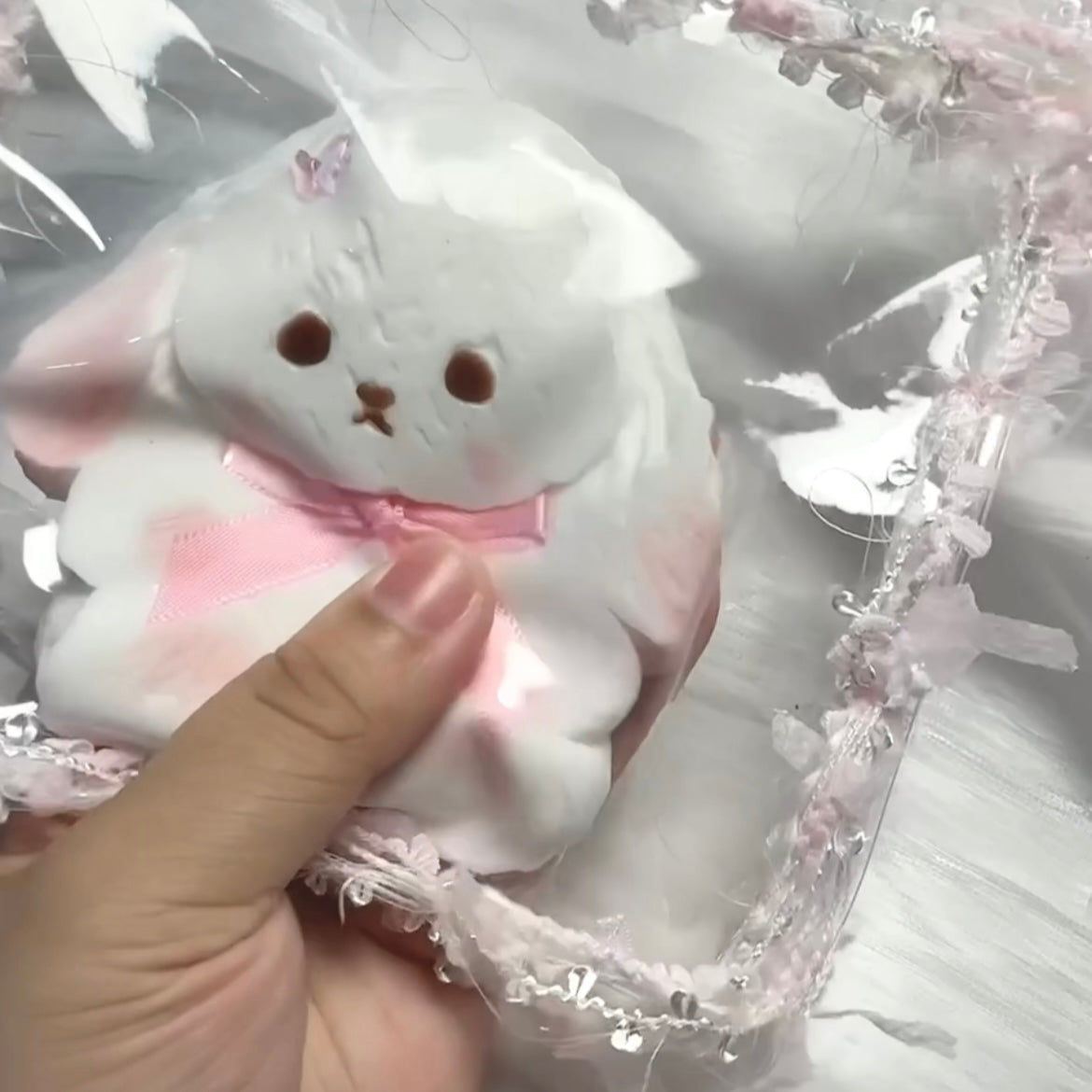 Handmade Giant Ear Bunny Squishy Stress Relief Decompression Toy – product image 3