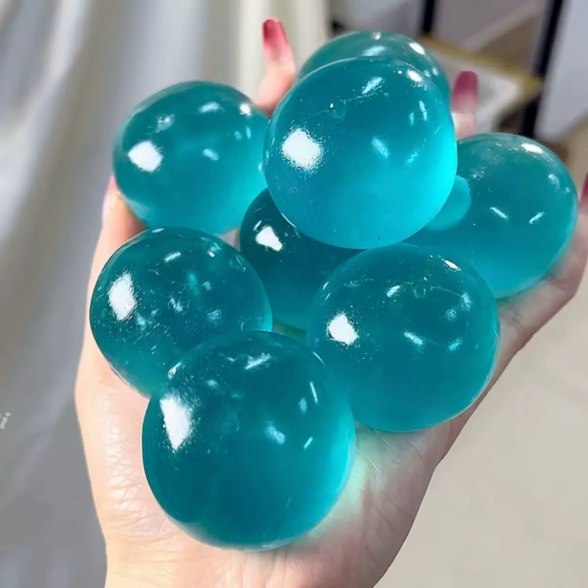 Coconut Oil Soap Base Handmade Stress Balls — Blue / Purple / Green & More – product image 2