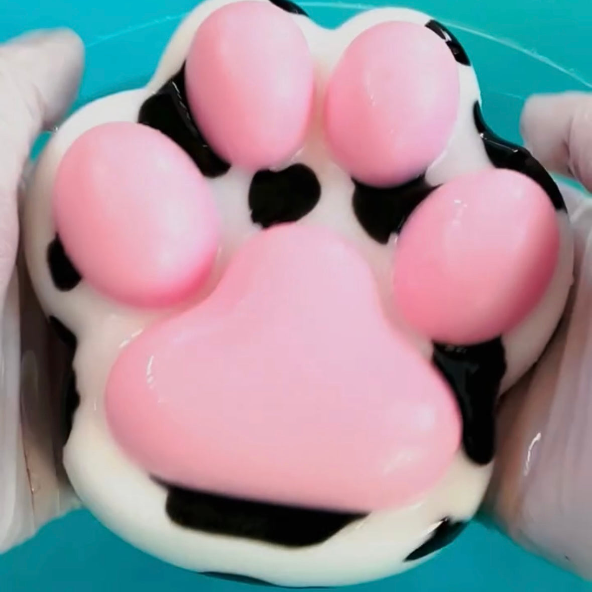 800g Large Handmade Pink Cat’s Paw with Dot Taba Squishy Toy – product image 2