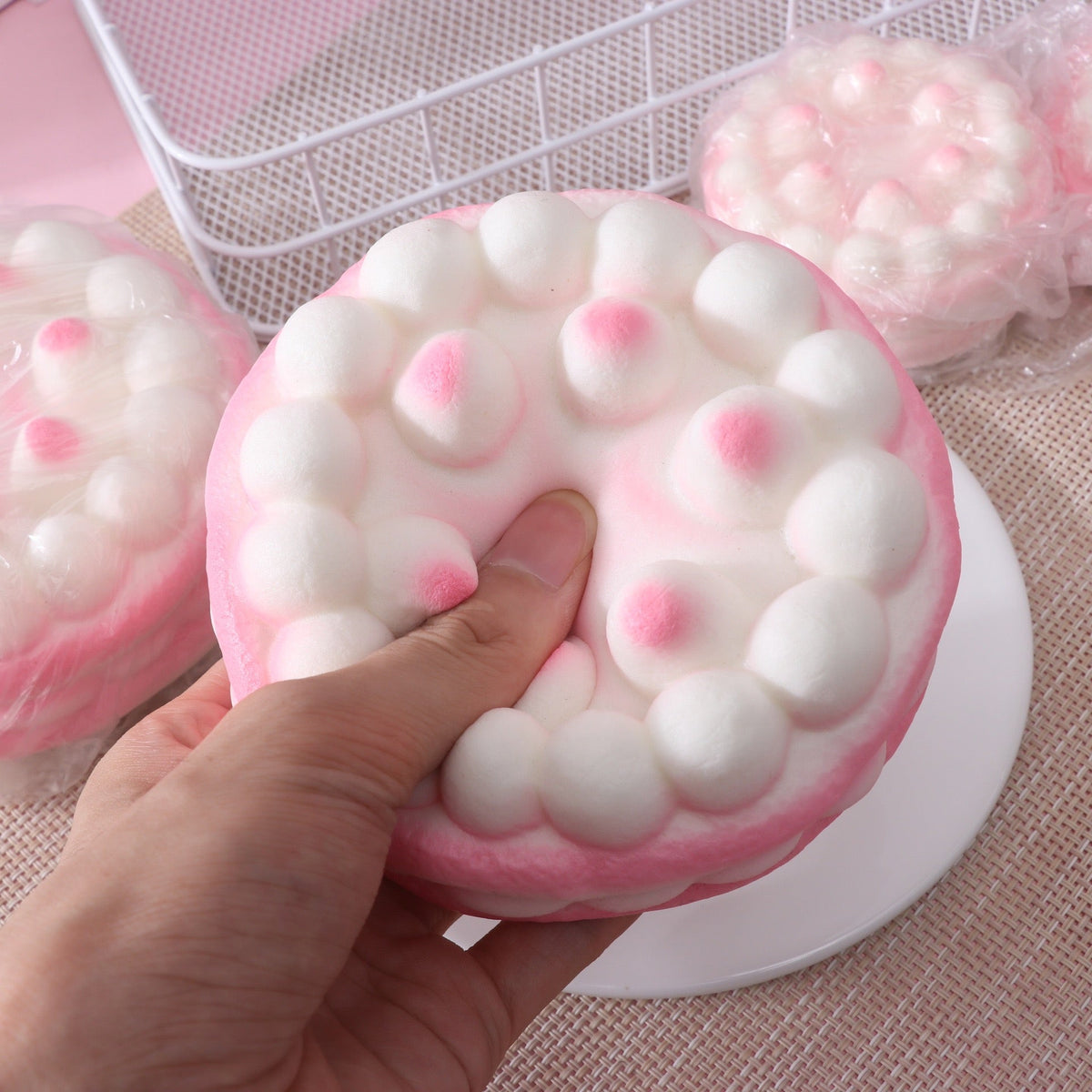 Slow Rising Squishy Pink Cake Stress Relief Decompression Toy – product image 2