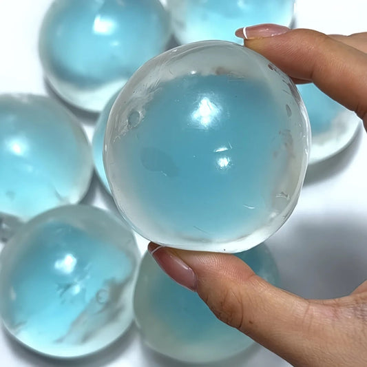 Coconut Oil Soap Base Handmade Stress Balls — Blue / Purple / Green & More — Style 3
