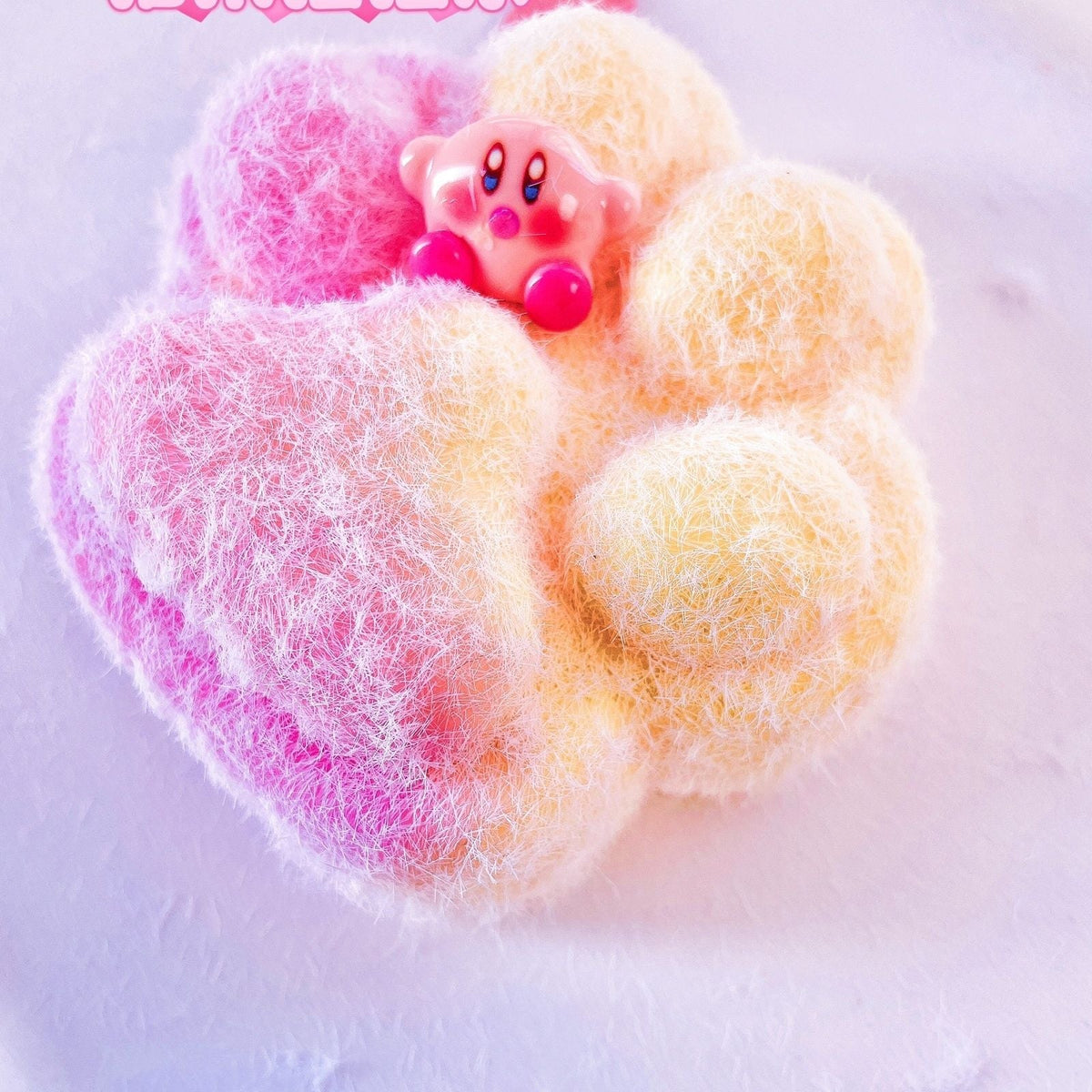 260g Handmade Silicone Cat's Paw Stress Relief Squishy Toy — pink & white / yellow & pink / pink & blue & More – product image 12