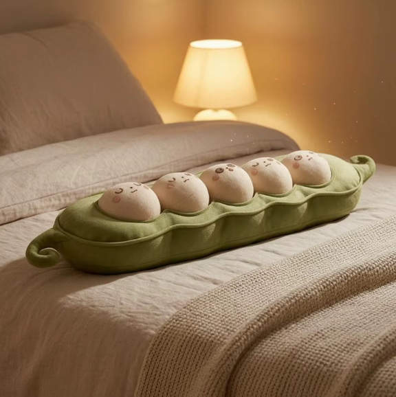 Edamame Body Pillow - Long Soft Pea Pod Plush Cushion, 35-47" | 90-120 cm — image 9