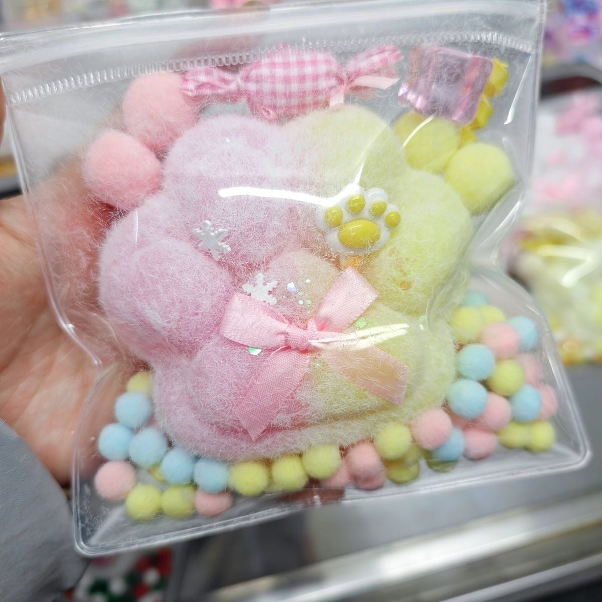 260g Handmade Silicone Cat's Paw Stress Relief Squishy Toy — Pink / Pink & Blue / Yellow & White & More – product image 6