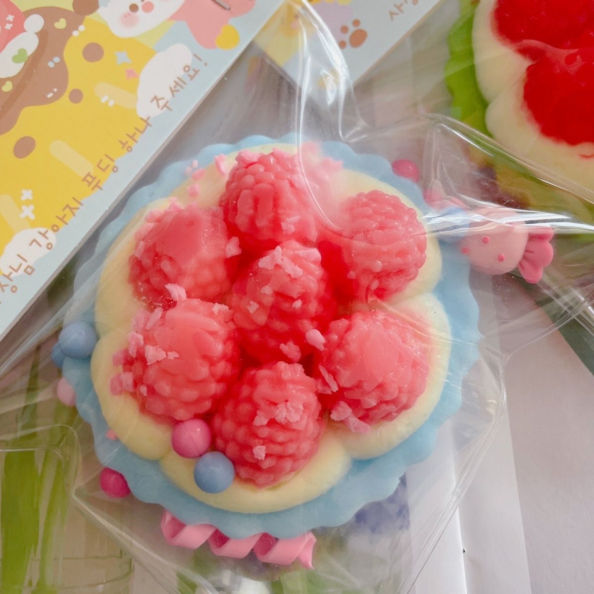 Handmade Silicone Raspberry Strawberry Tart Stress Relief Squishy Toy – product image 6