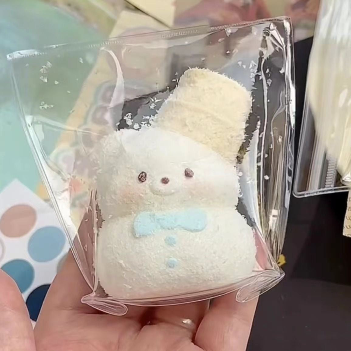 Handmade Snow Bear Squishy Stress Relief Toy - Christmas Series – product image 6